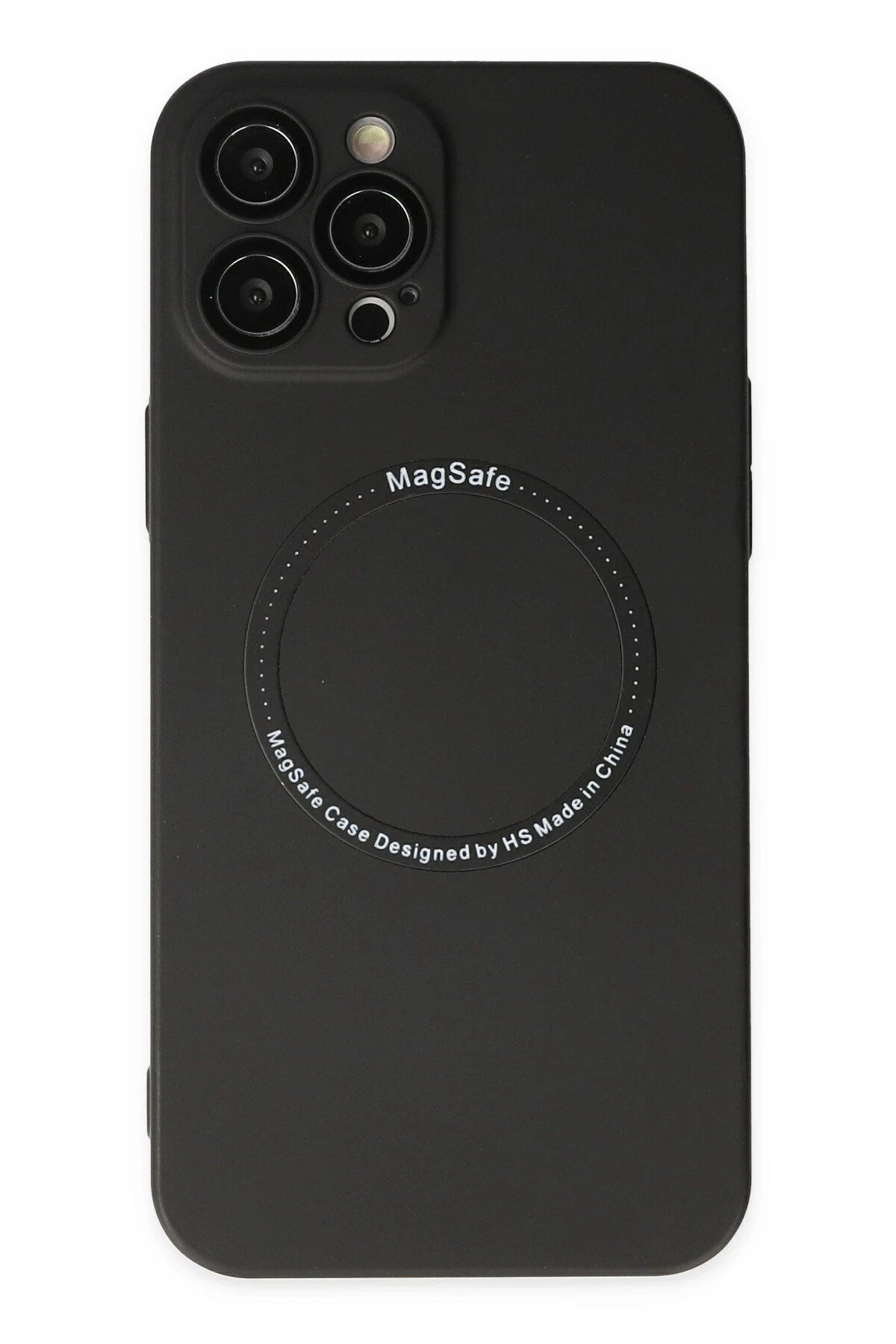 Mey İthalat® iPhone 12 Pro Kılıf Jack Magneticsafe Lens Silikon - Siyah