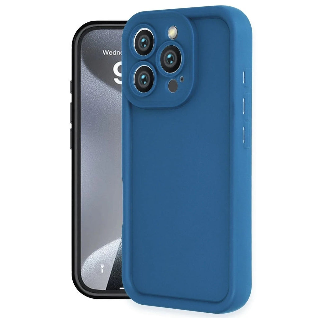Mey İthalat® iPhone 16 Pro Kılıf Viera Silikon - Mavi