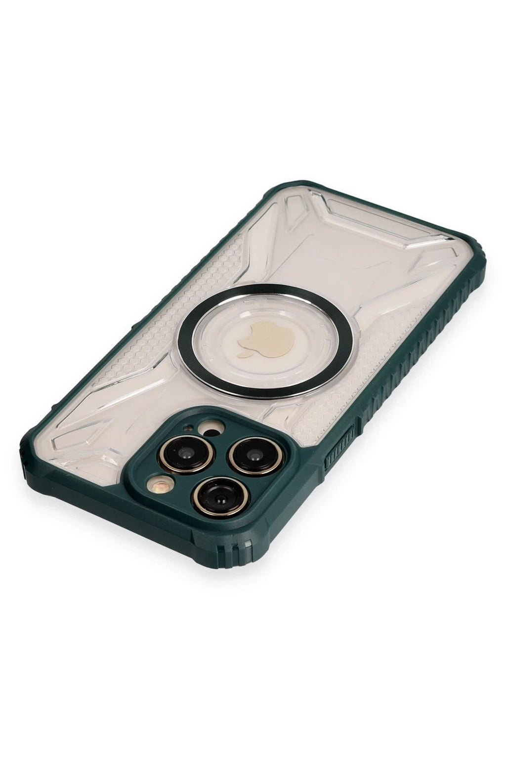 Mey İthalat® iPhone 12 Pro Kılıf Prag Magneticsafe Kapak - Koyu Yeşil