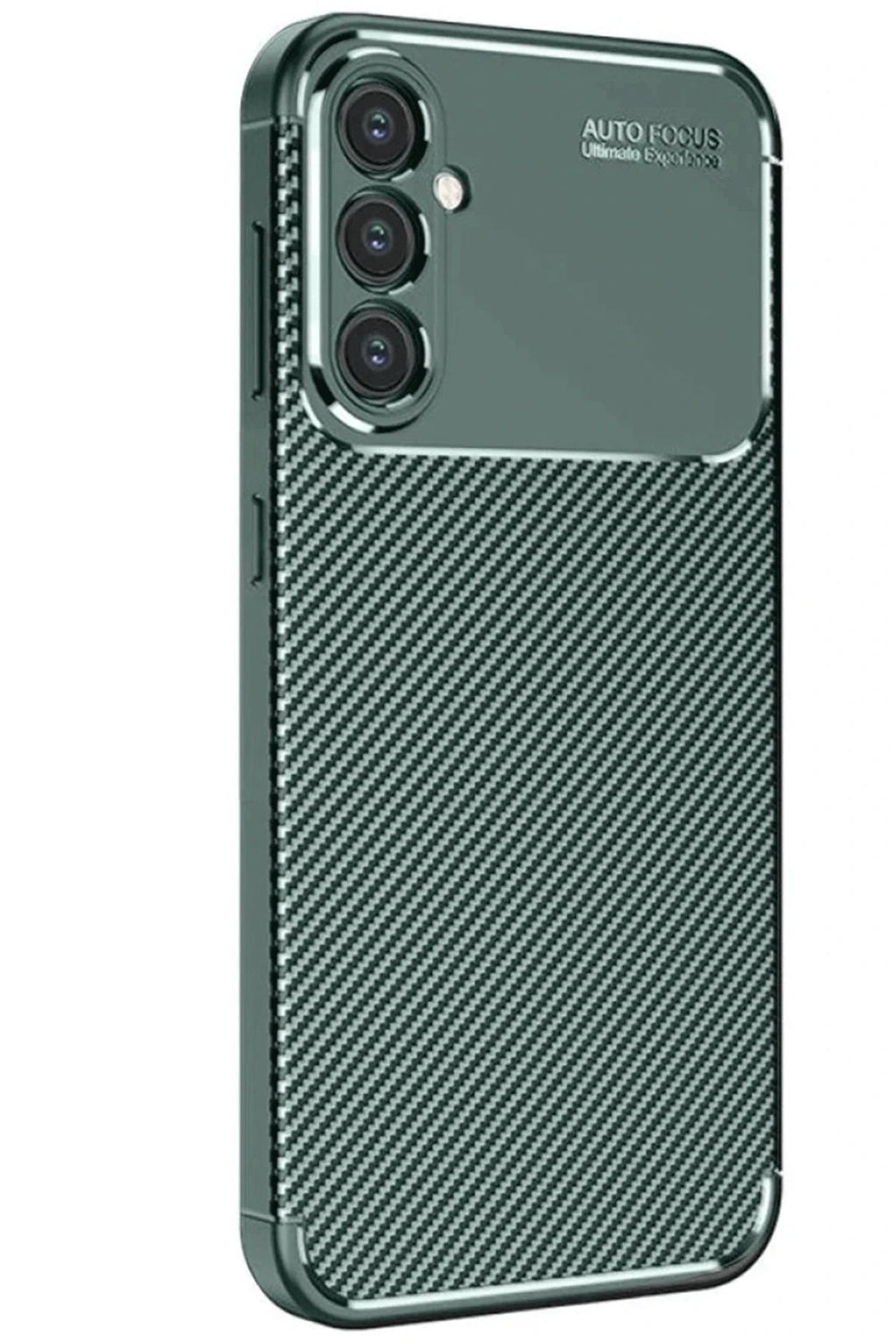 Mey İthalat® Samsung Galaxy S25 Kılıf Auto Focus Karbon Kapak - Koyu Yeşil