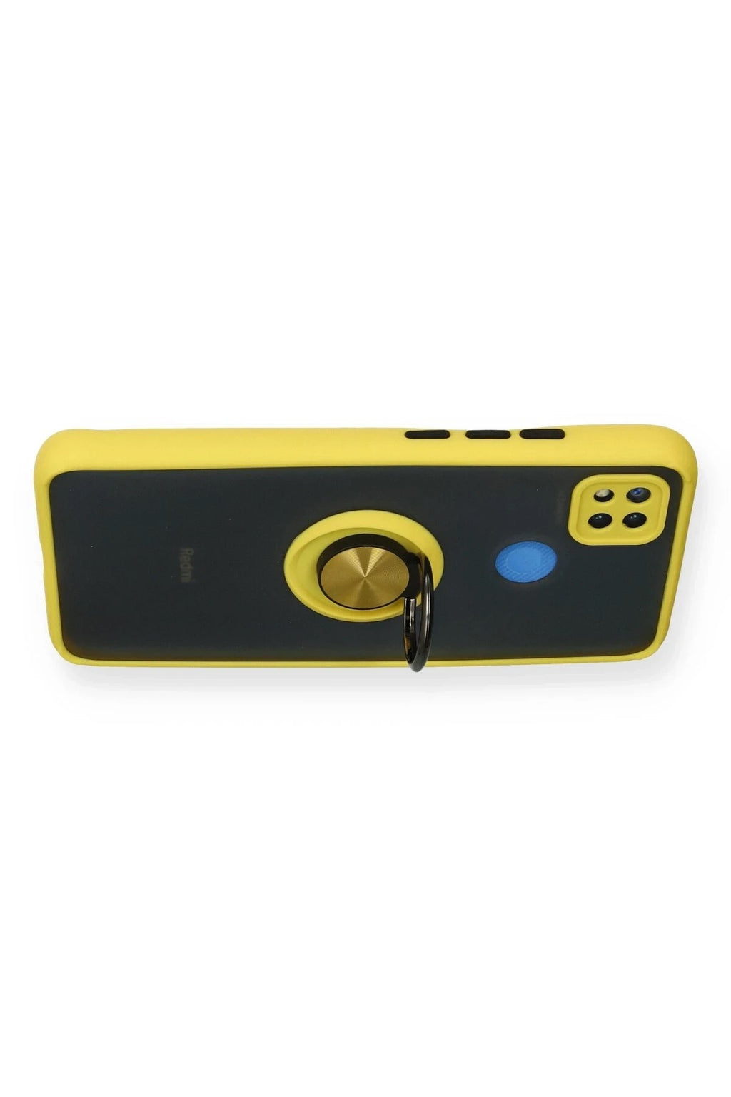 Mey İthalat® Redmi 9C Kılıf Montreal Yüzüklü Silikon Kapak - Sarı