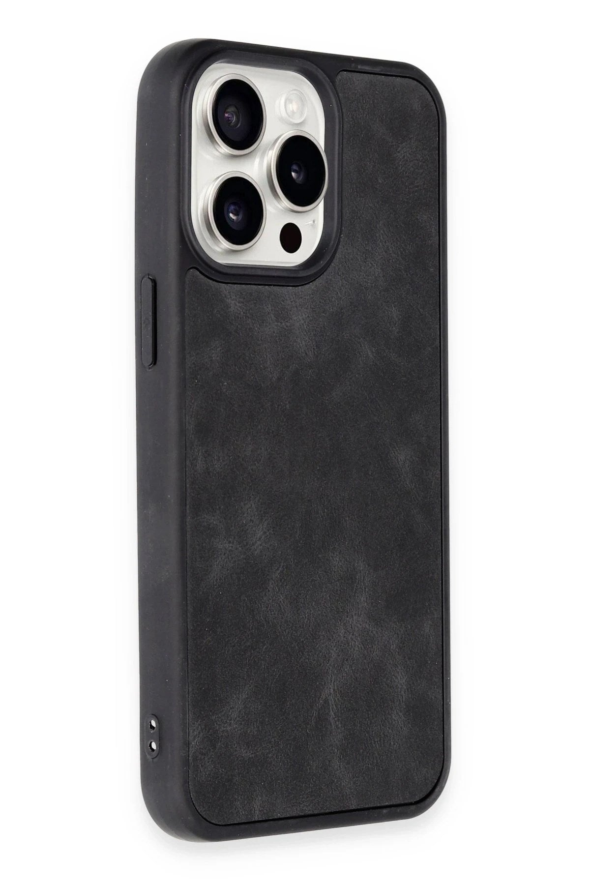 Mey İthalat® iPhone 14 Pro Max Kılıf Aras Deri Kapak - Siyah