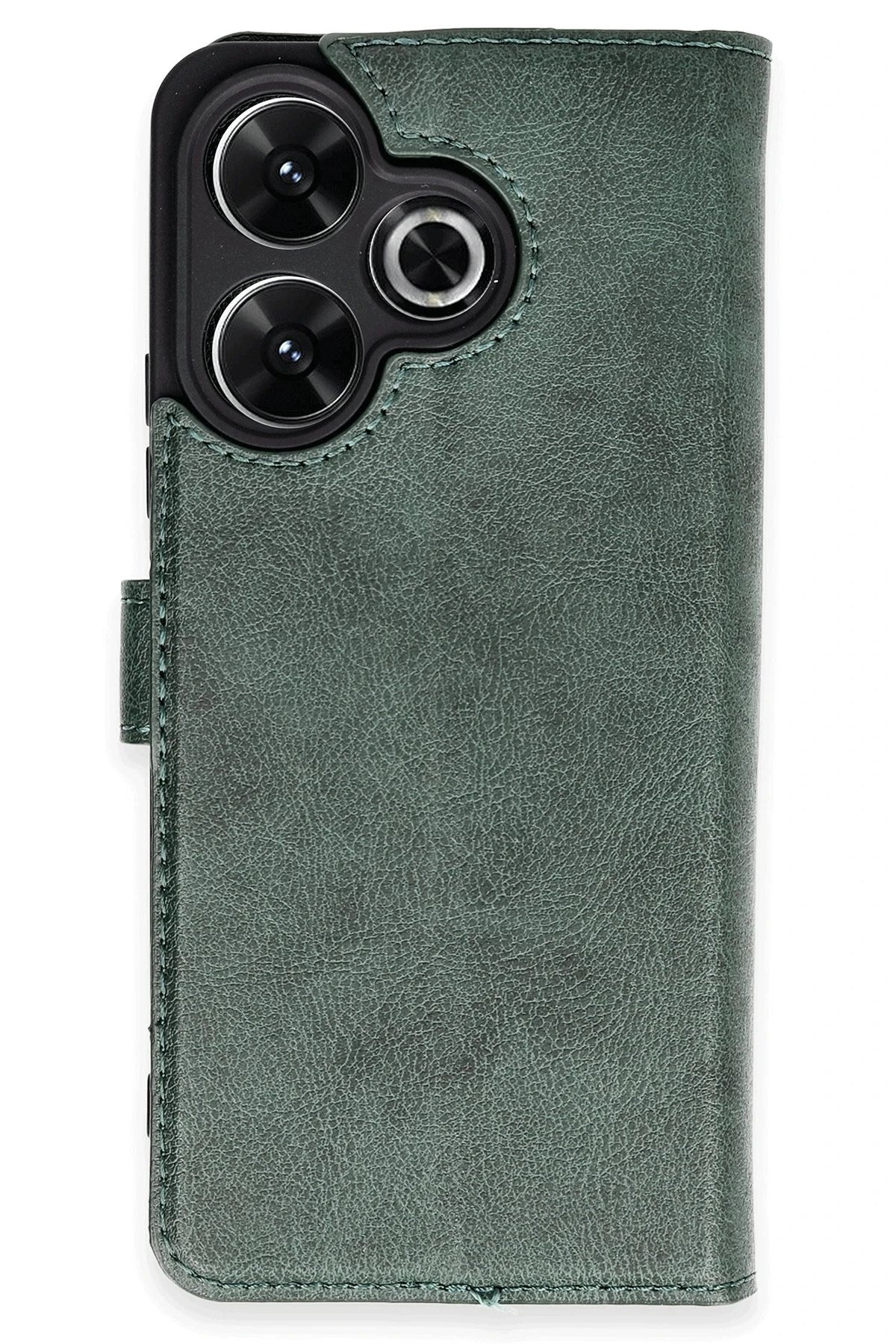 Mey İthalat® Redmi 13 4G Kılıf Trend S Plus Kapaklı Kılıf - Yeşil