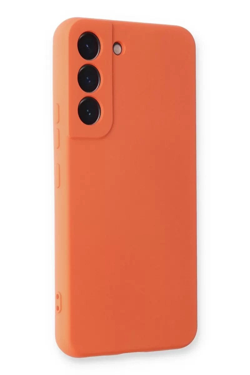 Mey İthalat® Samsung Galaxy S23 Kılıf Nano içi Kadife Silikon - Turuncu