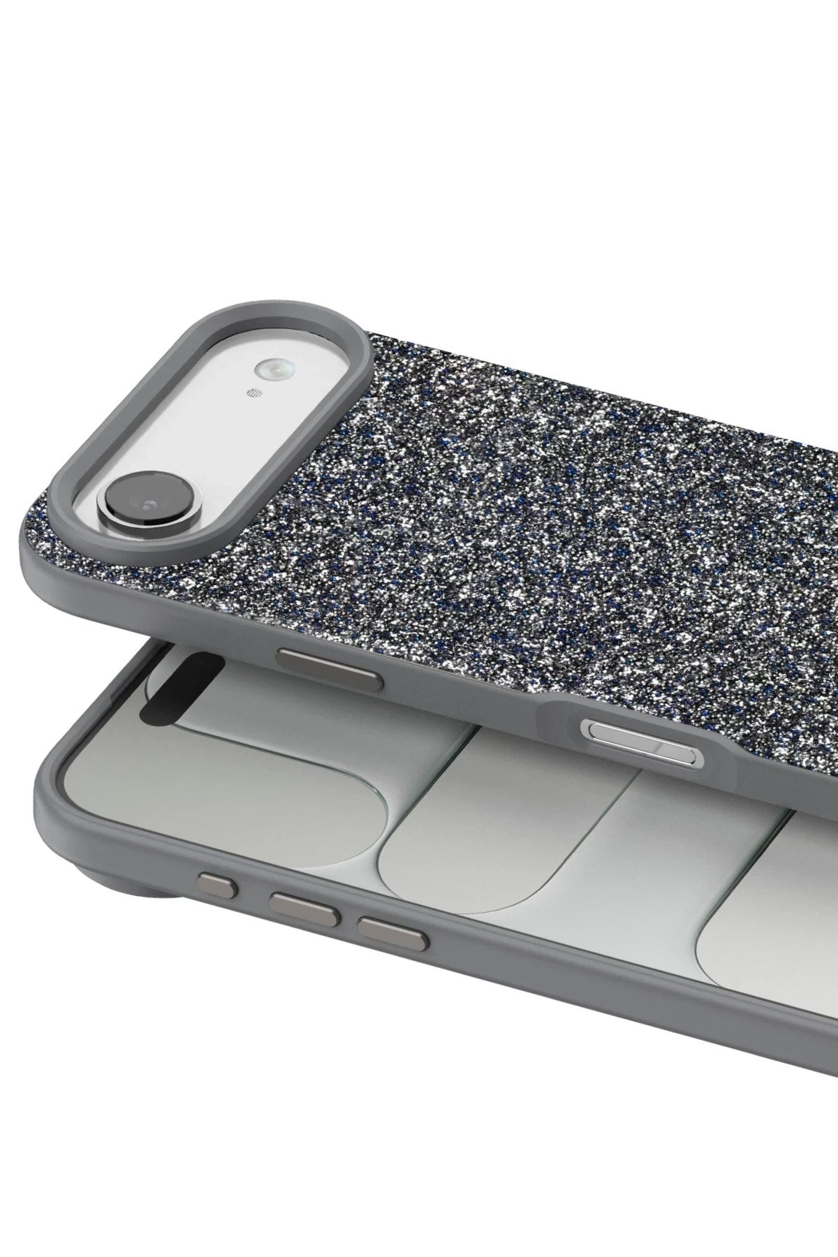 Mey İthalat® iPhone 17 Air Bright Simli Kapak - Gümüş