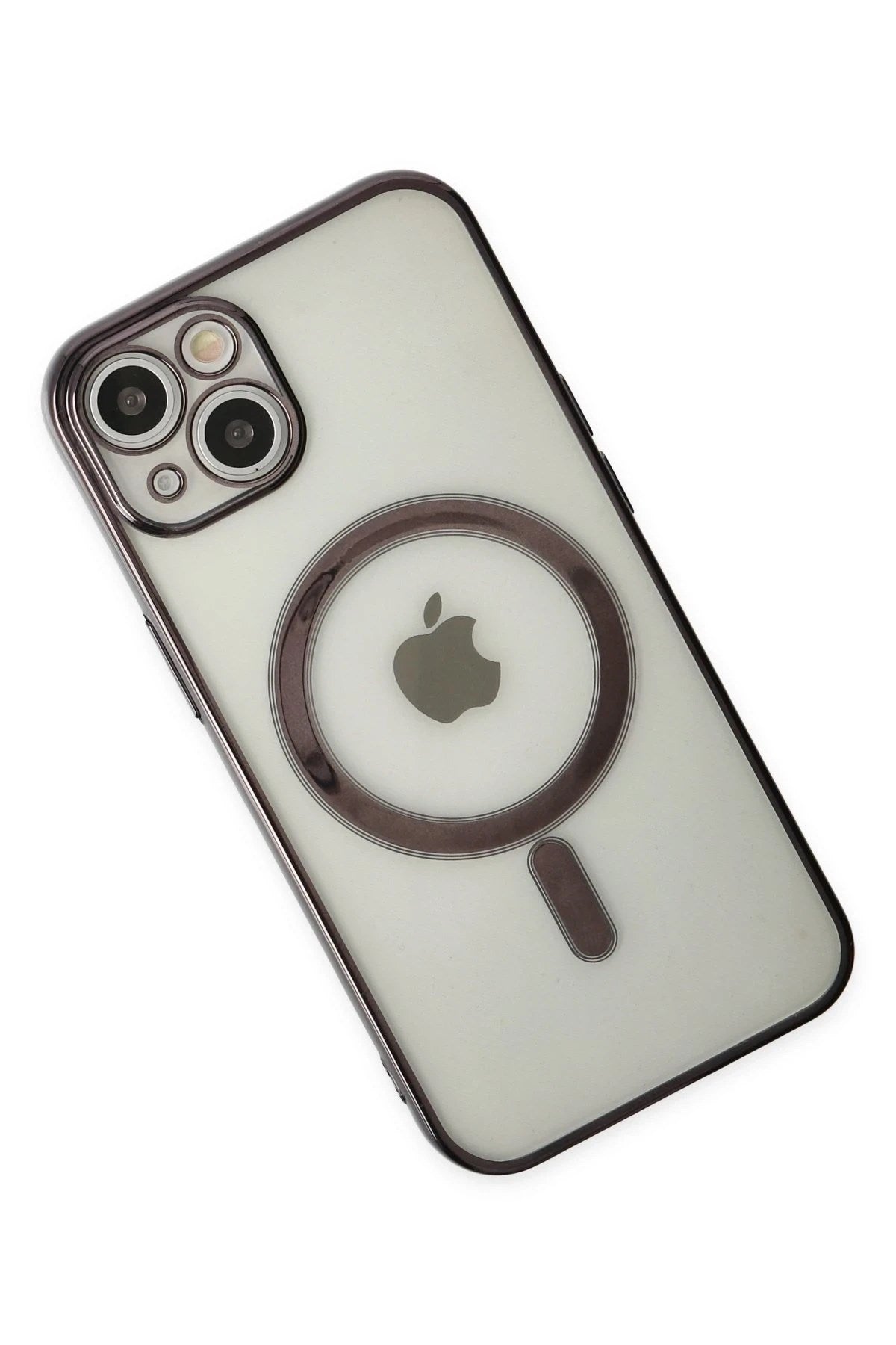 Mey İthalat® iPhone 14 Plus Kılıf Magneticsafe Lazer Silikon - Siyah