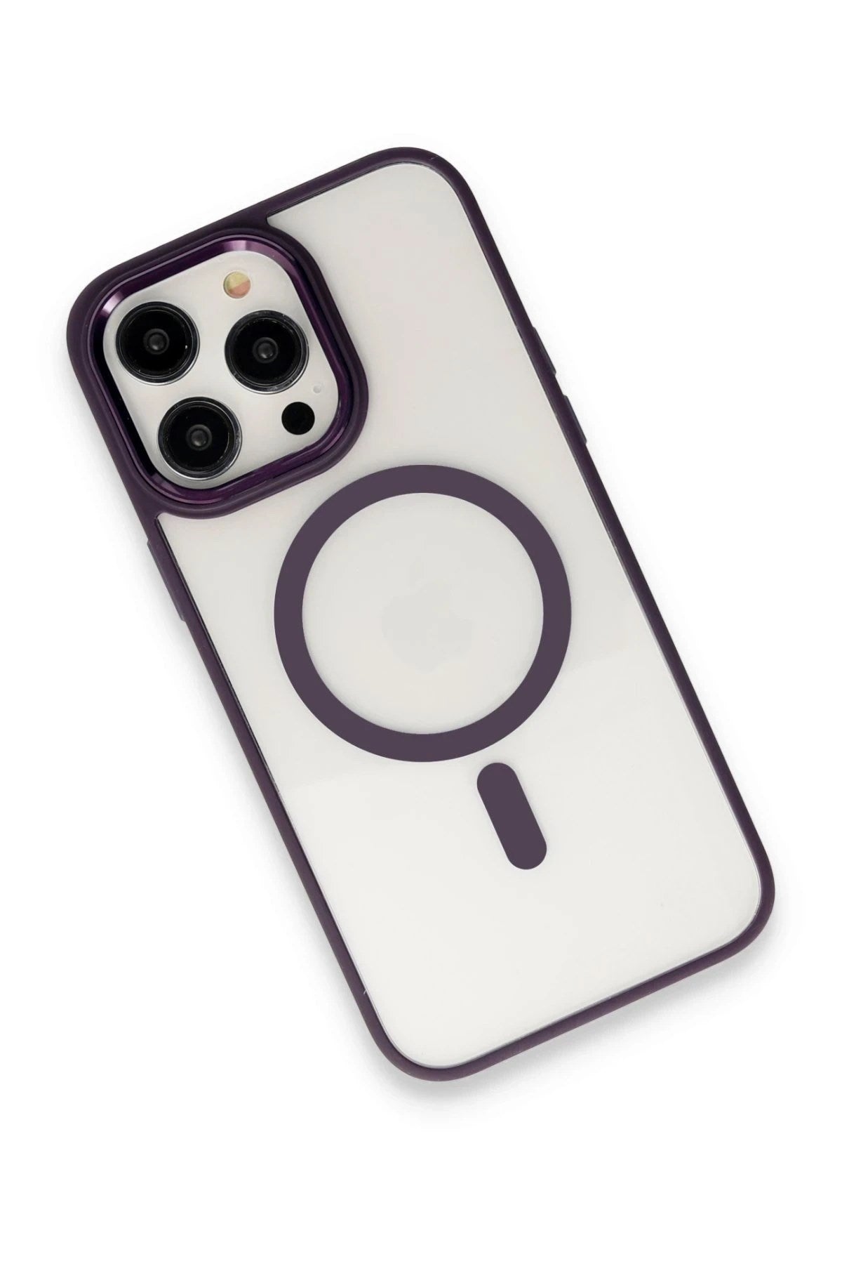 Mey İthalat® iPhone 15 Pro Max Kılıf Room Magneticsafe Silikon - Derin Mor