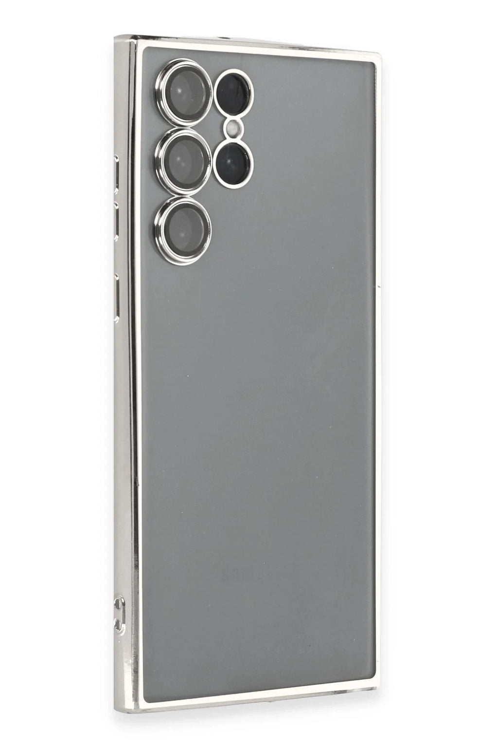 Mey İthalat® Samsung Galaxy S22 Ultra Kılıf Lensli Silikon - Gümüş