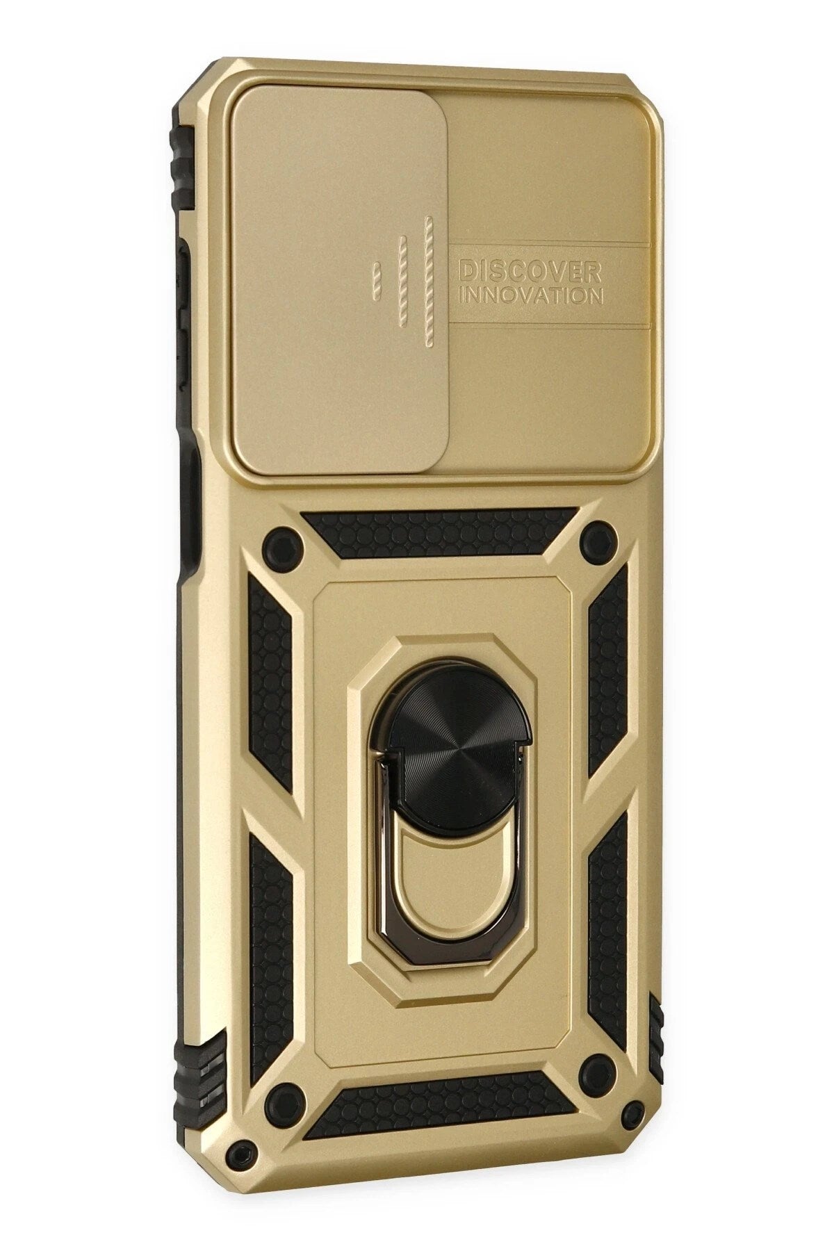 Mey İthalat® Samsung Galaxy M33 Kılıf Pars Lens Yüzüklü Silikon - Gold