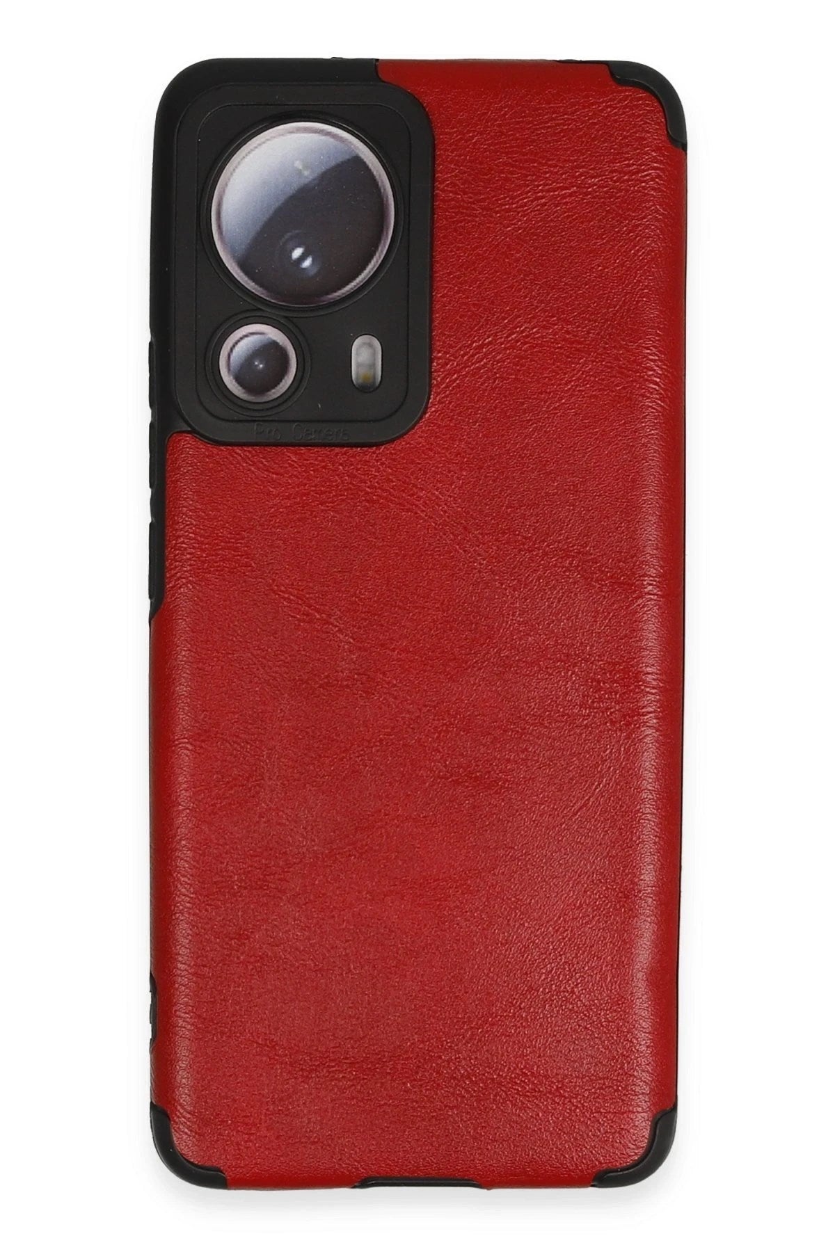 Mey İthalat® Mi 13 Lite Kılıf Loop Deri Silikon - Kırmızı