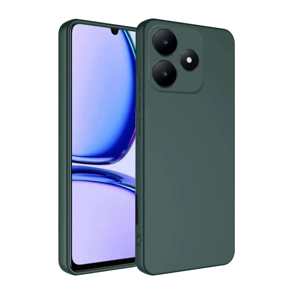 Mey İthalat® Realme C61 Kılıf First Silikon - Koyu Yeşil