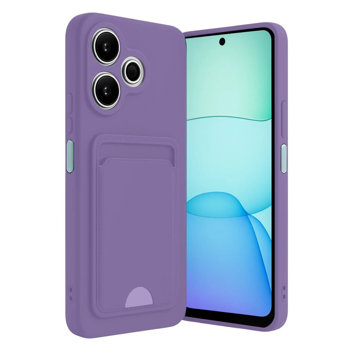 Mey İthalat® Redmi 13 4G Kılıf Kelvin Kartvizitli Silikon - Lila