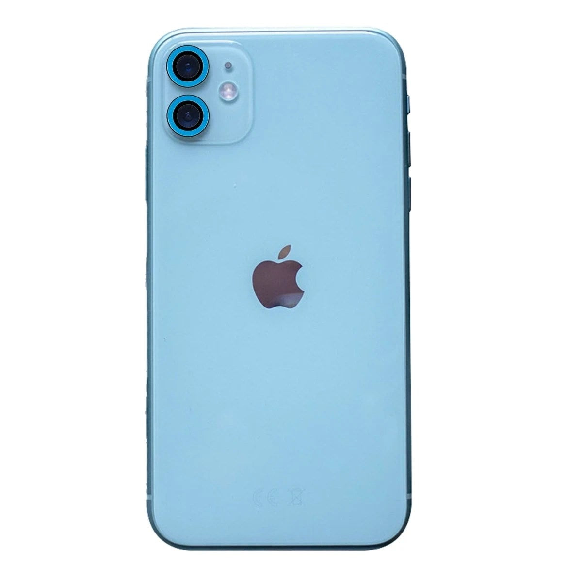 Mey İthalat® iPhone 11 Neon Fosforlu Kamera Lens - Mavi