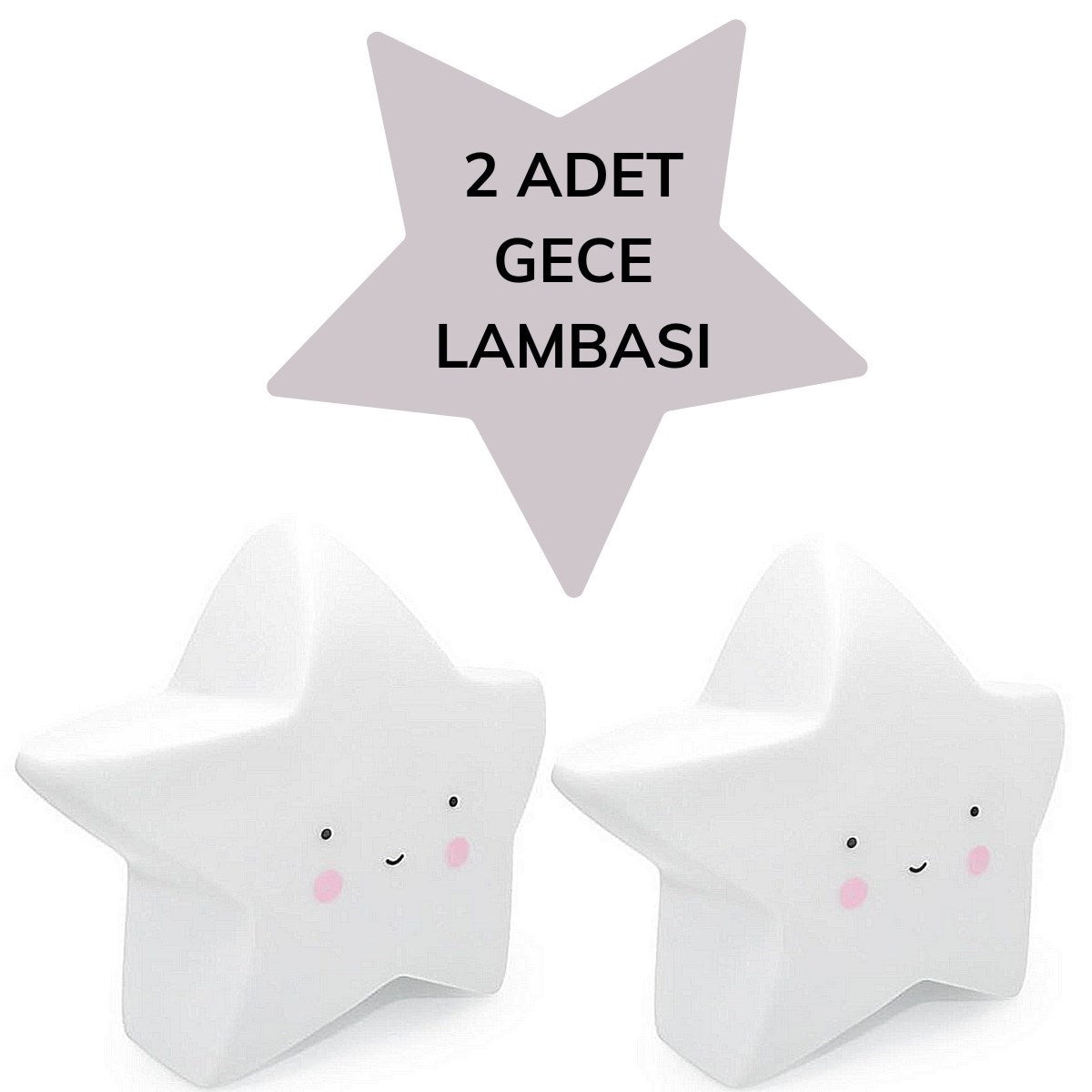 Karikatür Yıldız Dekorlu Led Masa Ve Gece Lambası