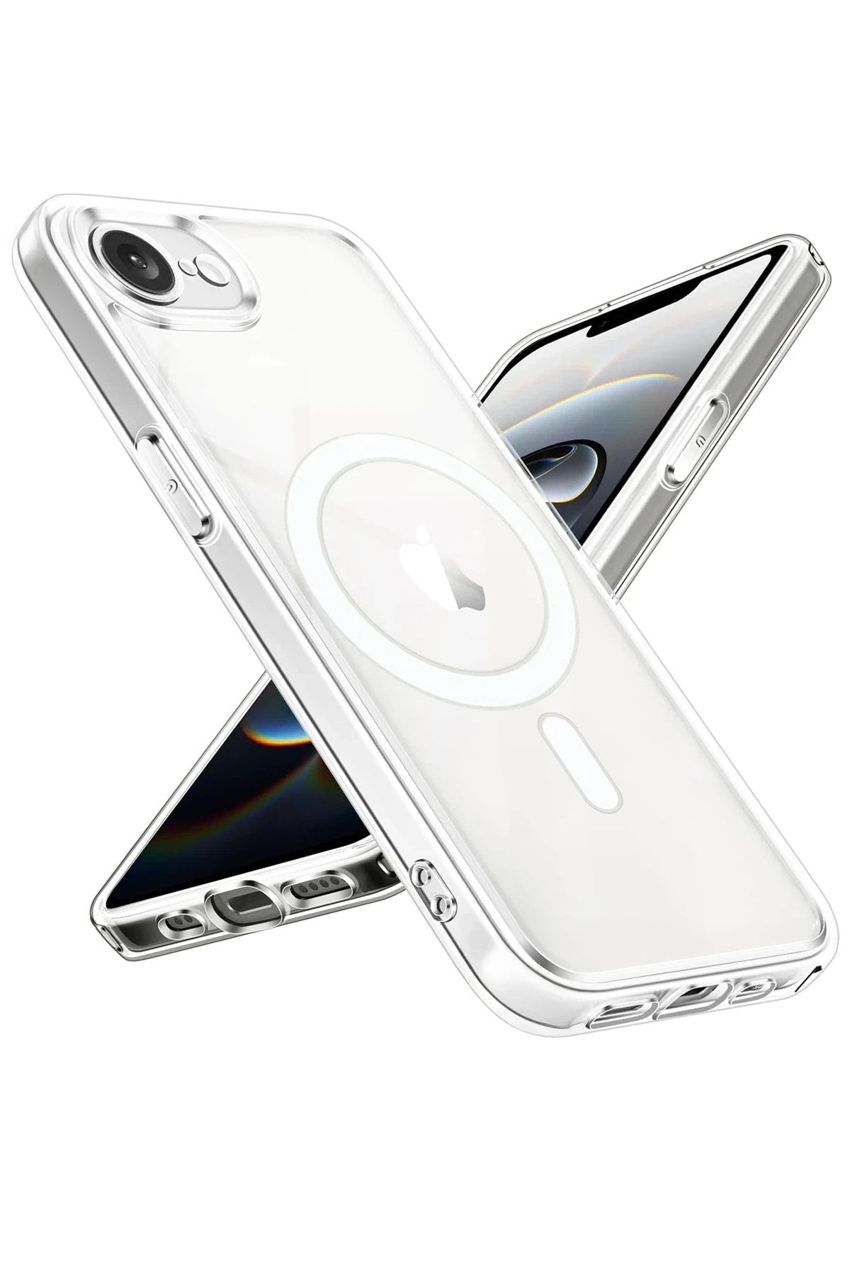 Mey İthalat® iPhone 16E Kılıf Magneticsafe Şeffaf Silikon - Şeffaf