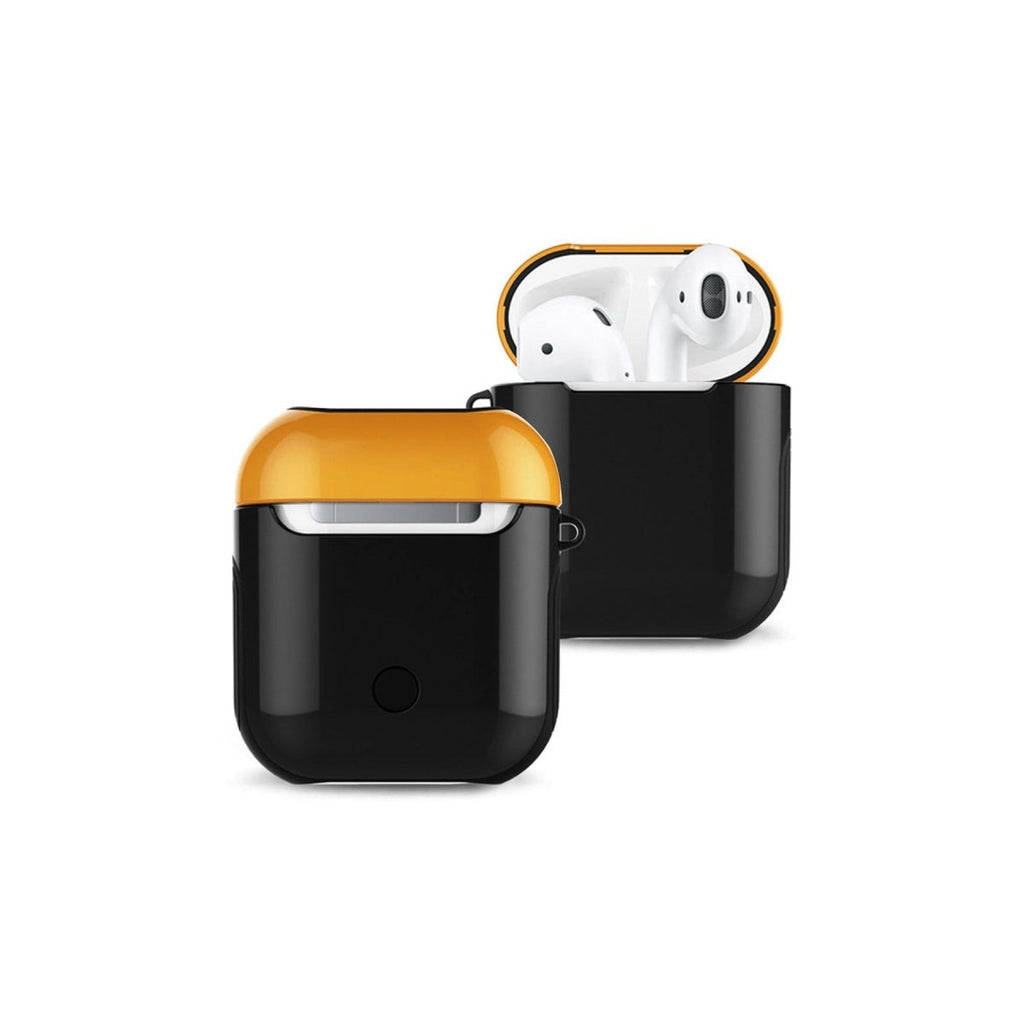 Mey İthalat® Airpods 2 (2.nesil) 3in1 Kılıf - Siyah-Sarı