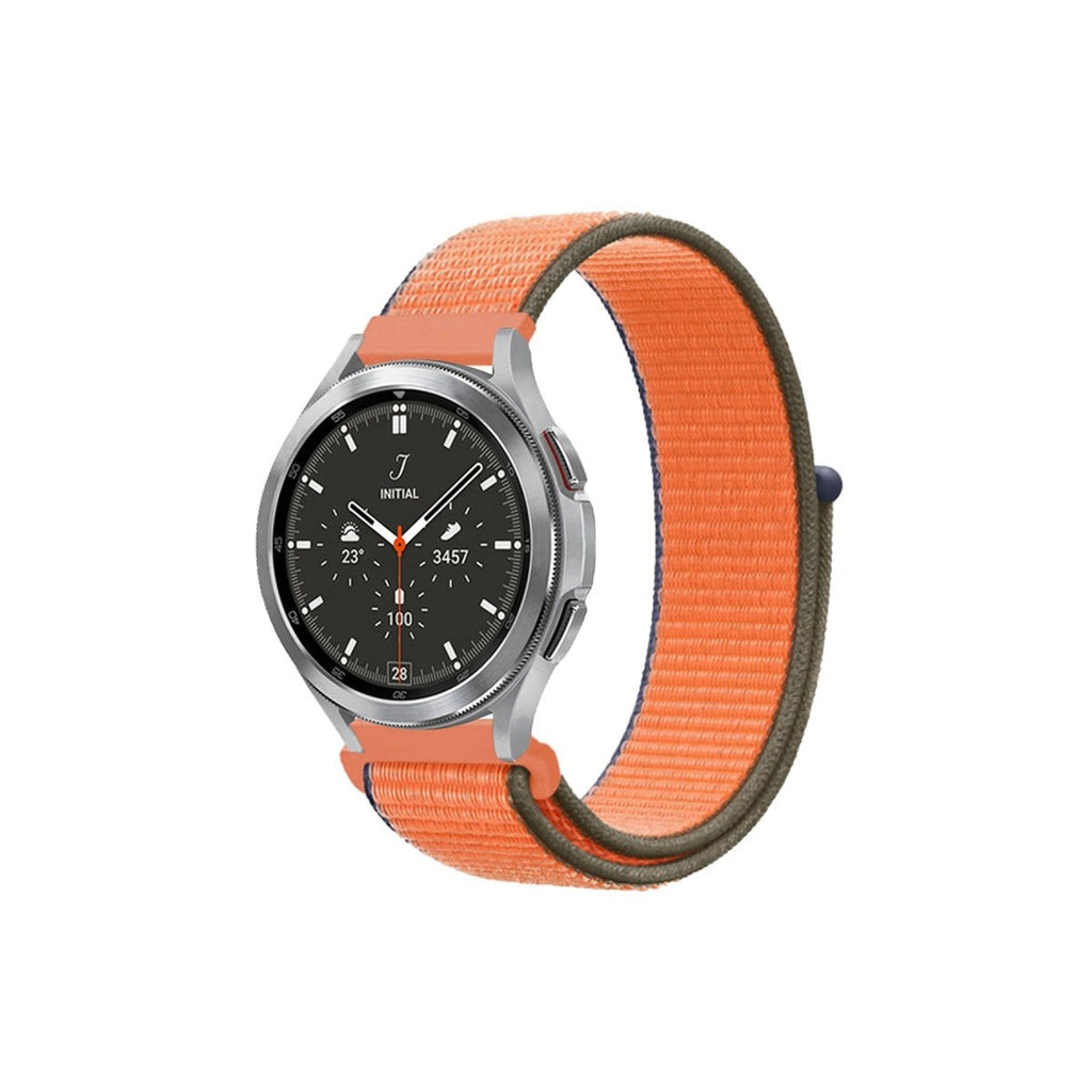 Mey İthalat® Watch 22mm Hasırlı Cırtcırtlı Kordon - Turuncu