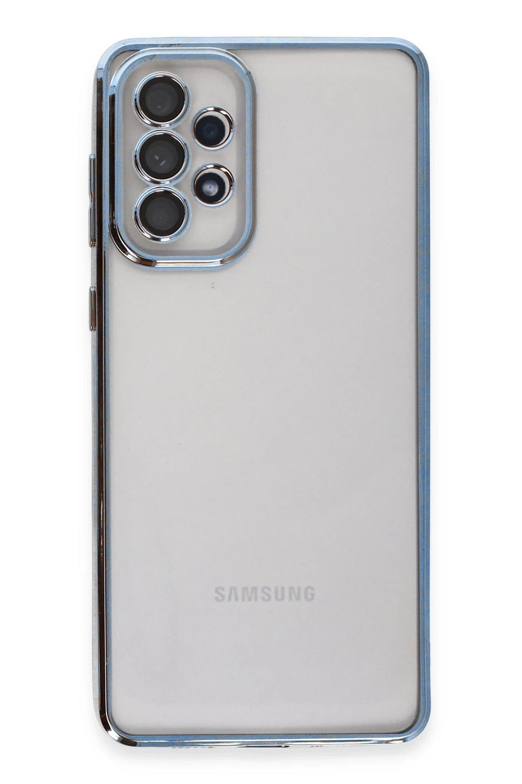 Mey İthalat® Samsung Galaxy A53 5G Kılıf Lensli Silikon - Açık Mavi