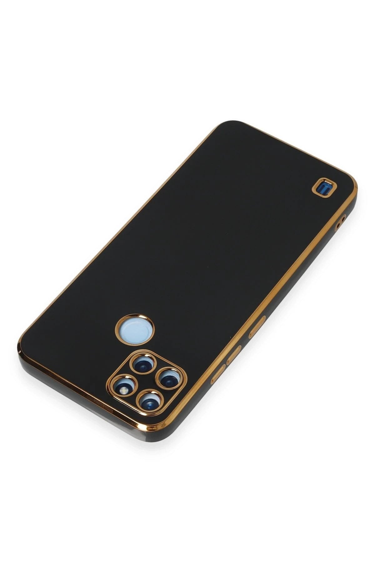 Mey İthalat® Realme C25Y Kılıf Volet Silikon - Siyah