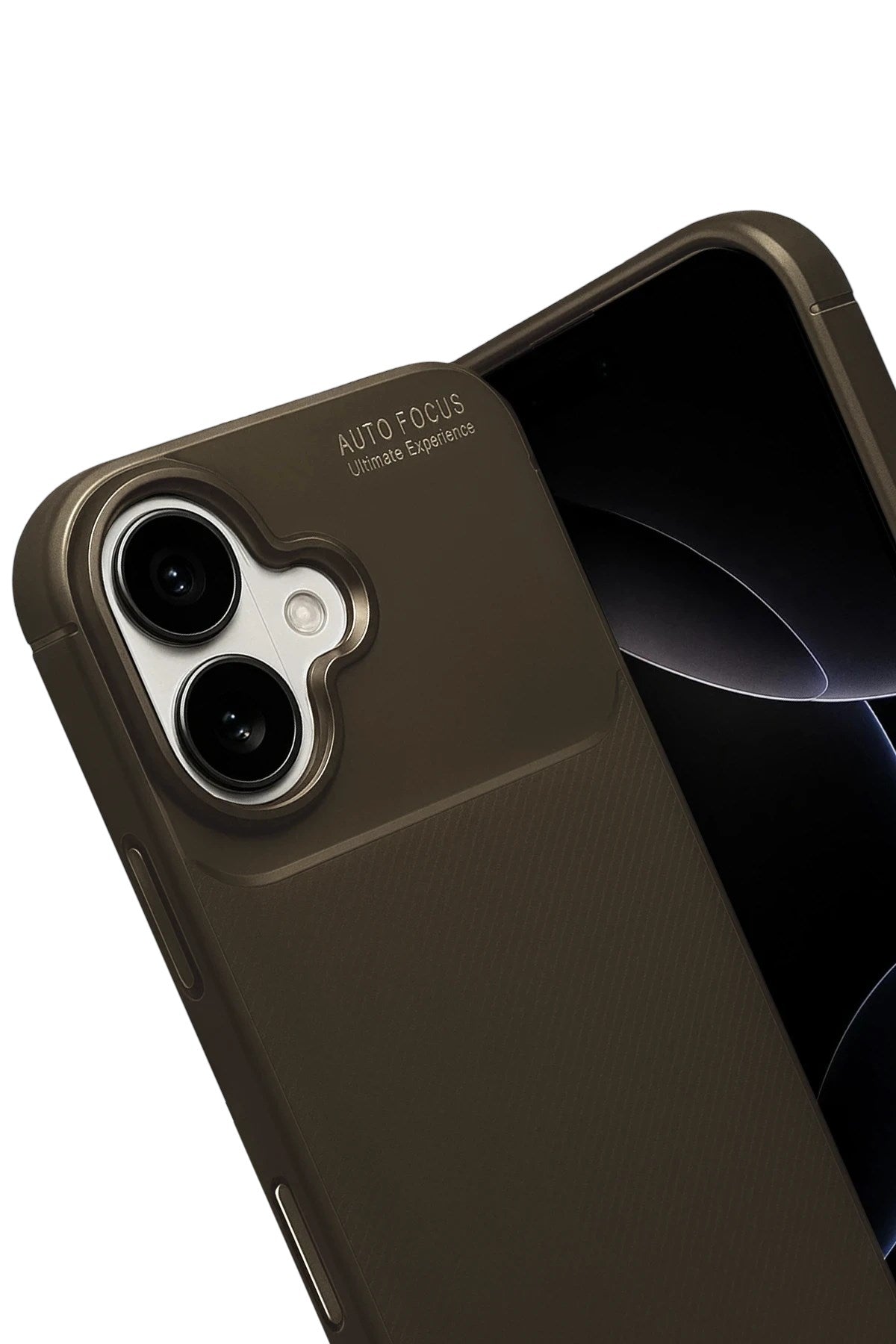 Mey İthalat® iPhone 17 Auto Focus Karbon Kapak - Kahverengi
