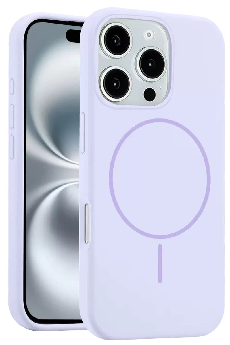 Mey İthalat® iPhone 16 Pro Max Kılıf Jully Magsafe Kapak - Lila