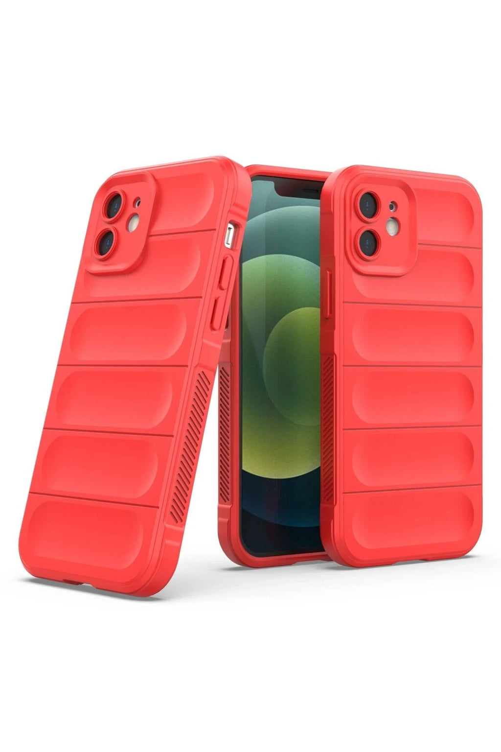 Mey İthalat® iPhone 12 Kılıf Optimum Silikon - Kırmızı