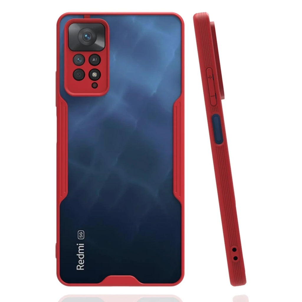 Mey İthalat® Redmi Note 11 Pro Kılıf Platin Silikon - Kırmızı