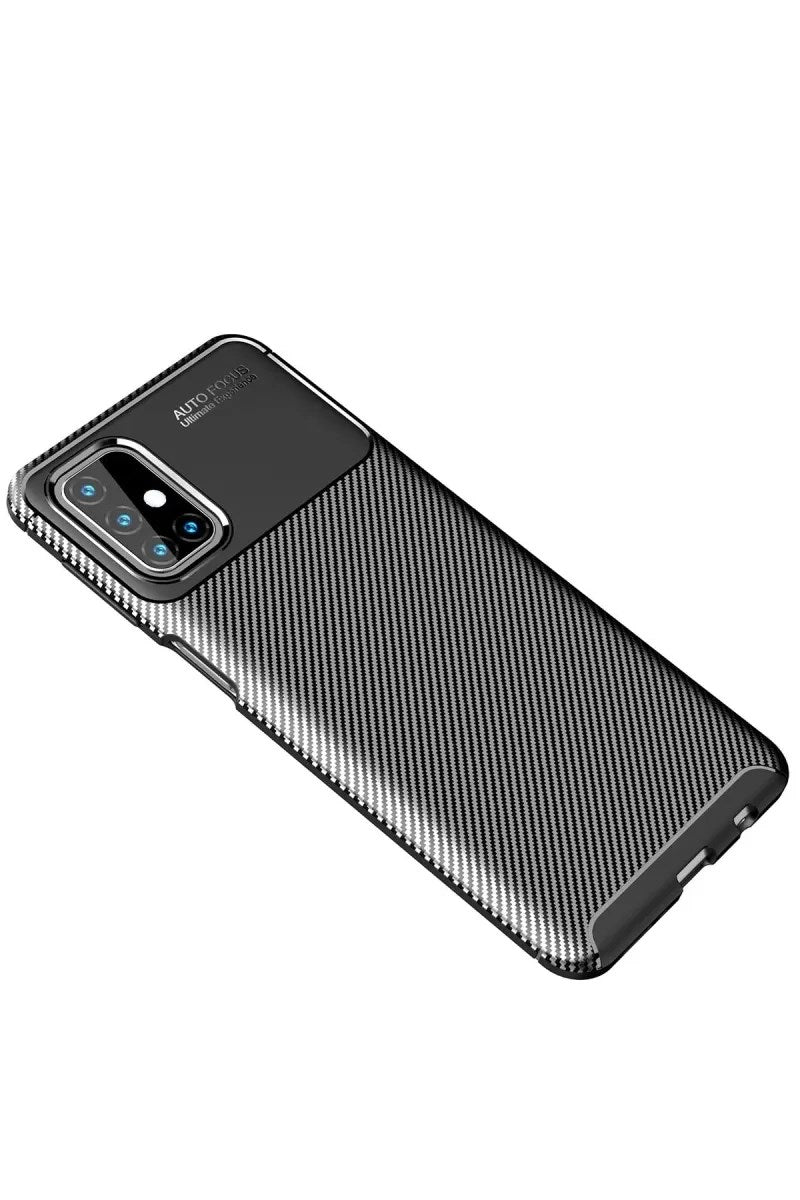 Mey İthalat® Samsung Galaxy M31S Kılıf Auto Focus Karbon Kapak - Siyah