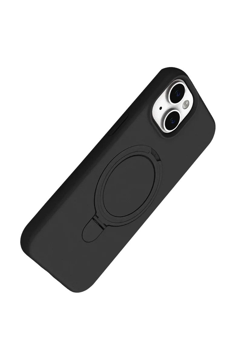 Mey İthalat® iPhone 14 Regal Magsafe Standlı Kapak - Siyah