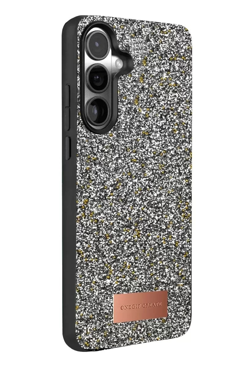 Mey İthalat® Samsung Galaxy A37 5G Bright Simli Kapak - Gümüş