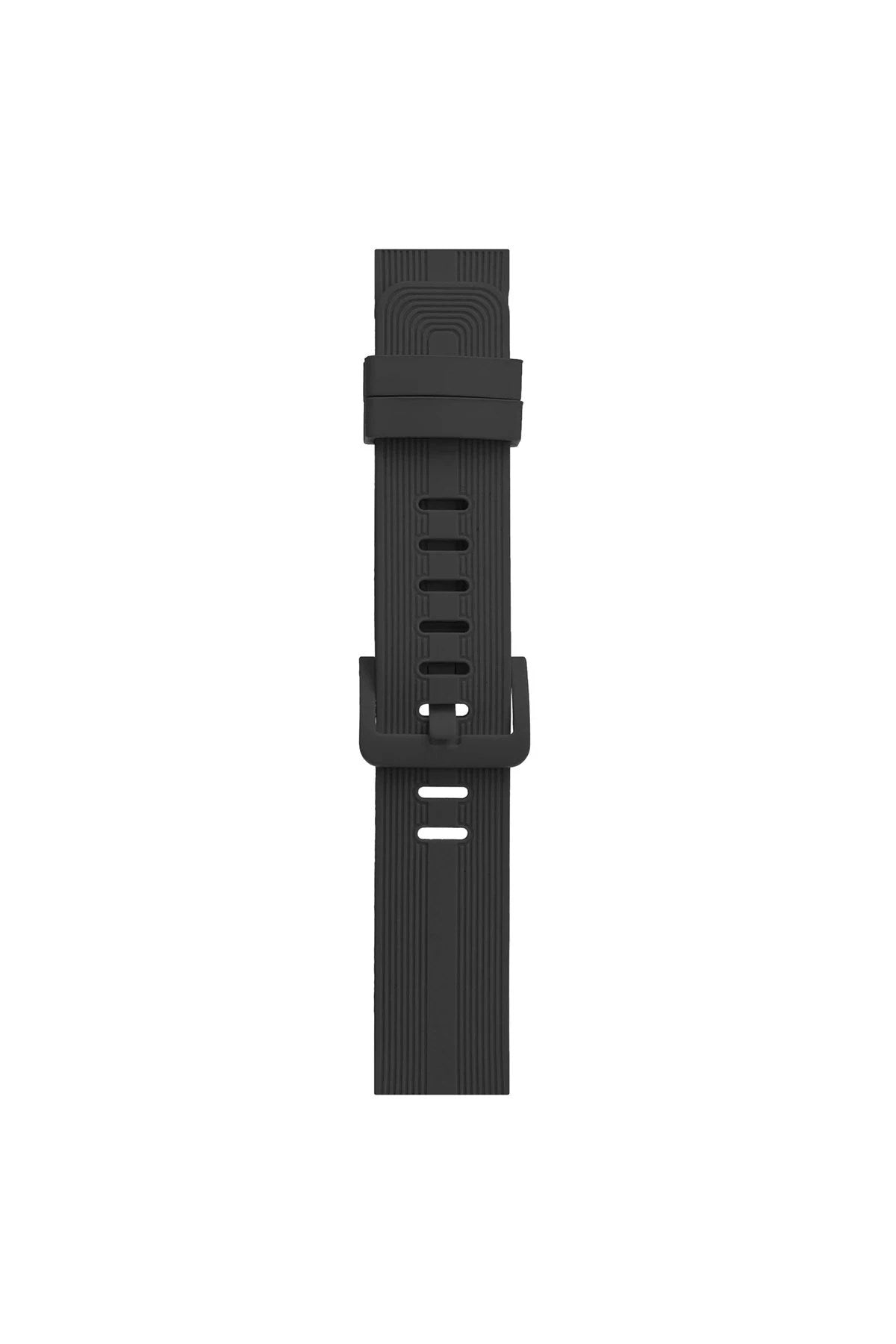 Mey İthalat® Watch 38mm KR408 Çizgili Silikon Kordon - Koyu Gri