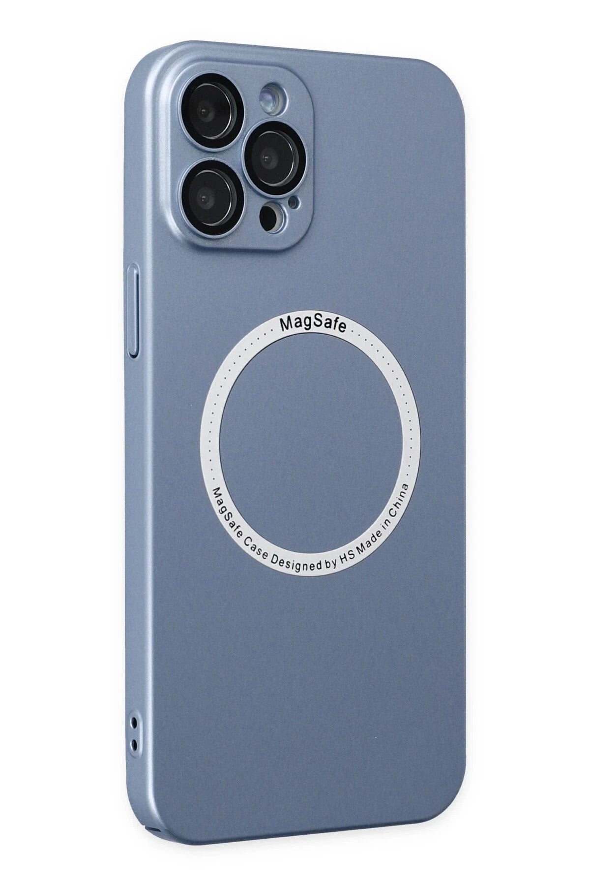 Mey İthalat® iPhone 12 Pro Kılıf Jack Magneticsafe Lens Silikon - Sierra Blue