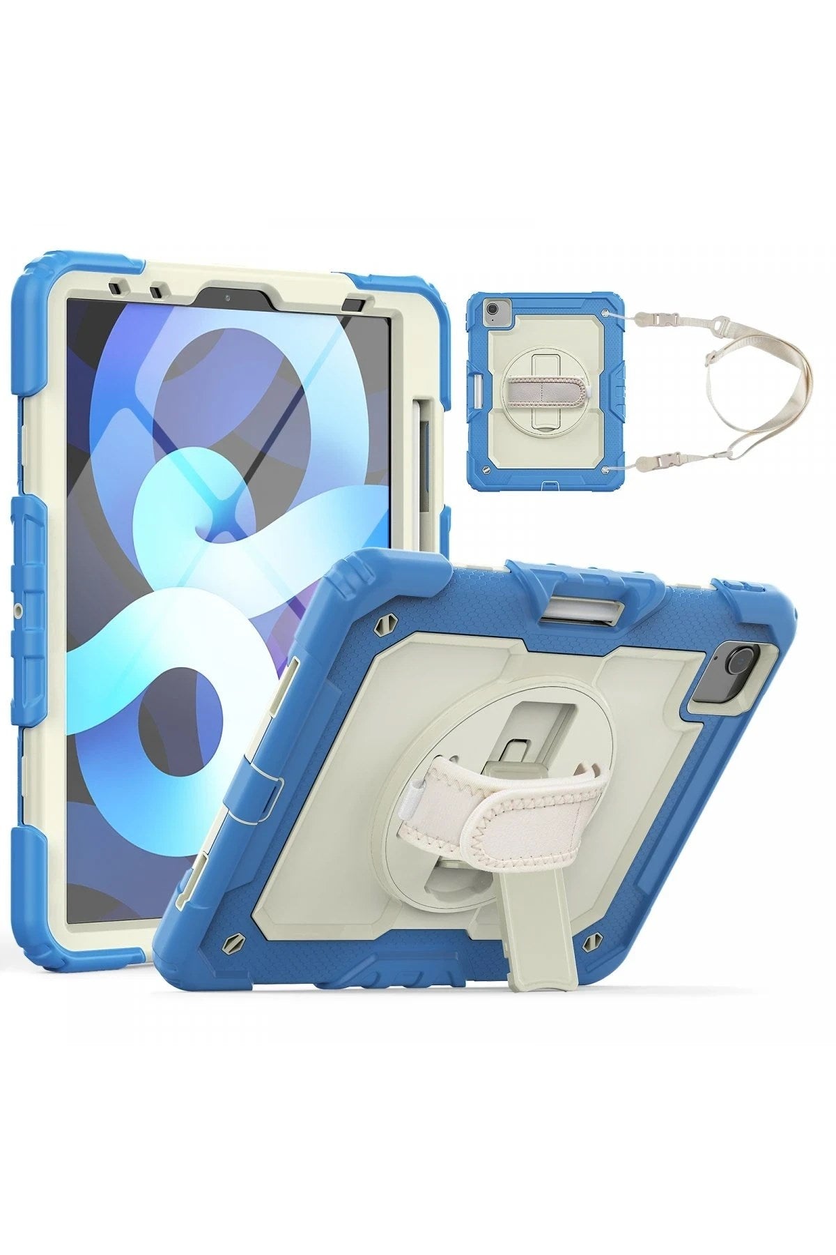 Mey İthalat® iPad Pro 11 (2020) Kılıf Strap New Tablet Kapak - Mavi