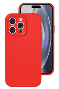 Mey İthalat® iPhone 16 Pro Kılıf Nano içi Kadife Silikon - Kırmızı