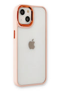 Mey İthalat® iPhone 14 Plus Kılıf Dora Kapak - Pudra