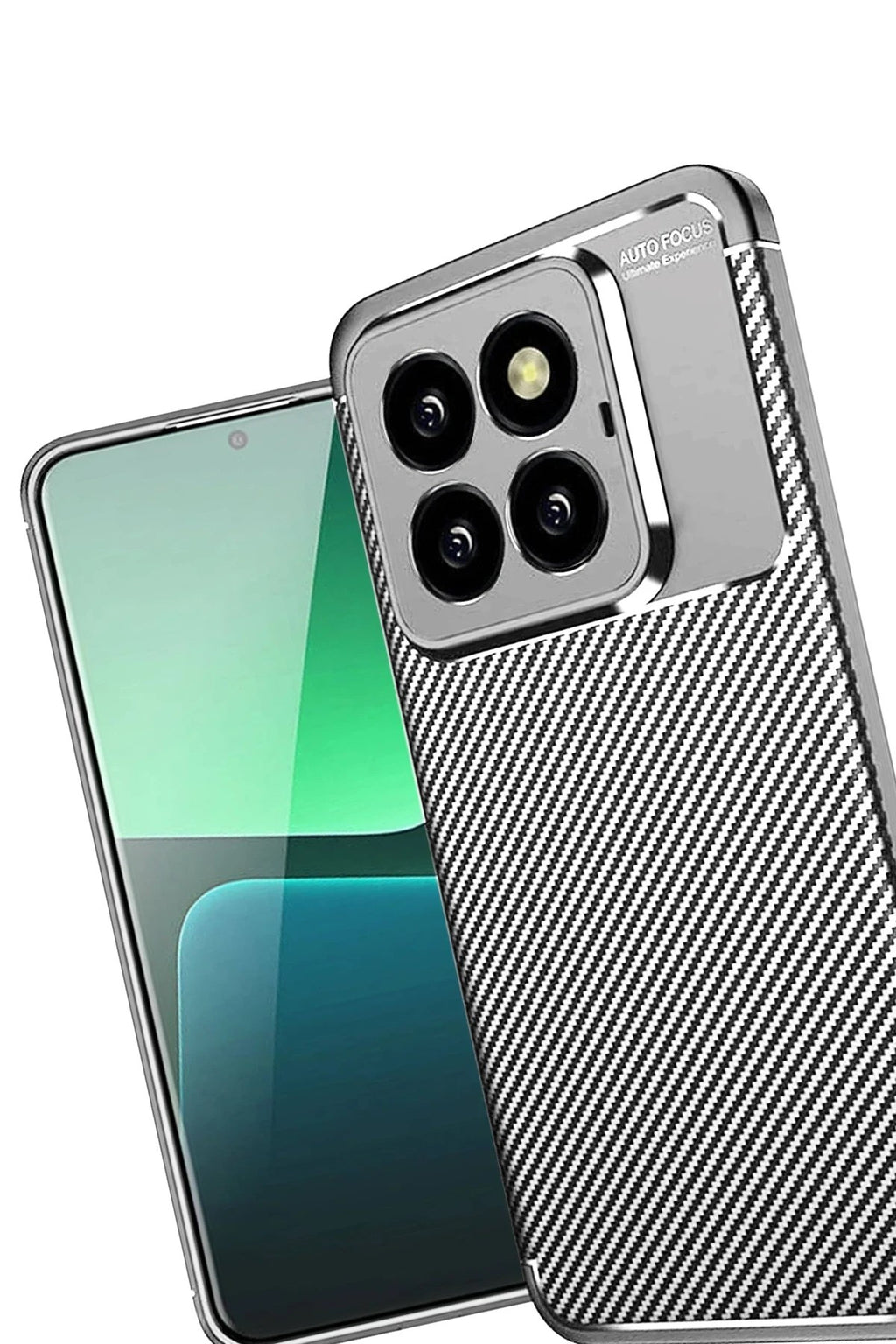 Mey İthalat® Mi 14T Pro Kılıf Auto Focus Karbon Kapak - Gri