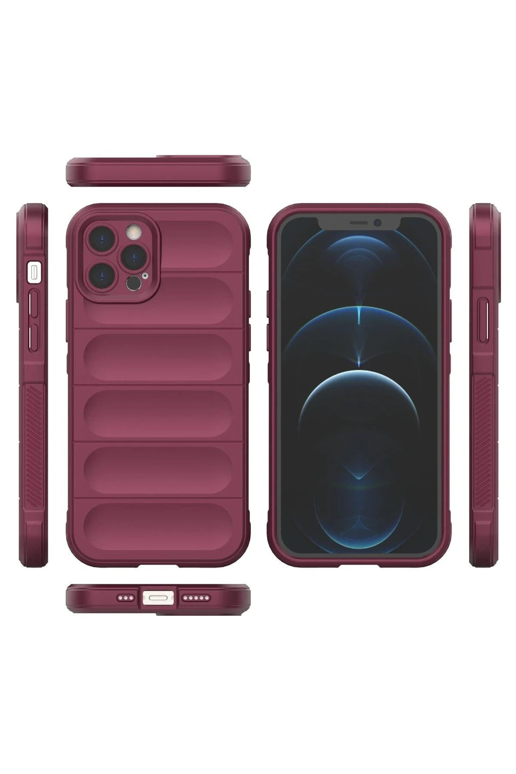 Mey İthalat® iPhone 12 Pro Kılıf Optimum Silikon - Bordo