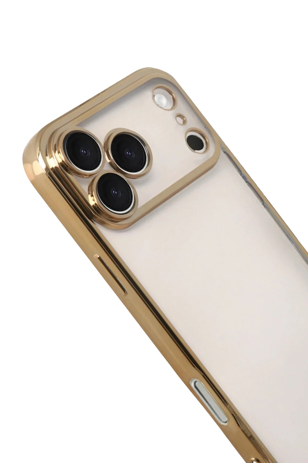 Mey İthalat® iPhone 17 Pro Lensli Silikon - Gold