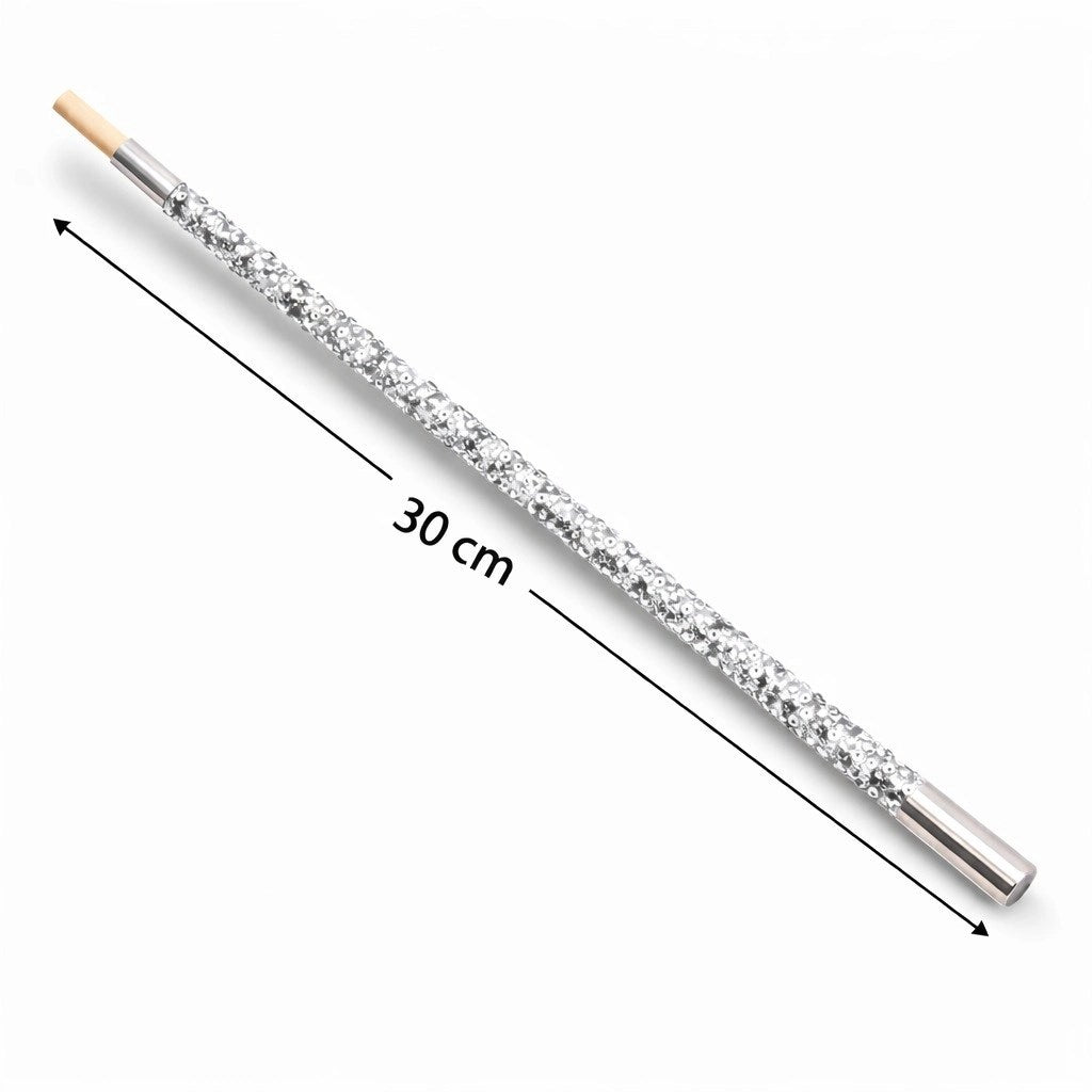 Mey İthalat® 30 cm Gümüş Payetli Sigara Tutacağı – 1920’ler Gatsby Parti Aksesuarı