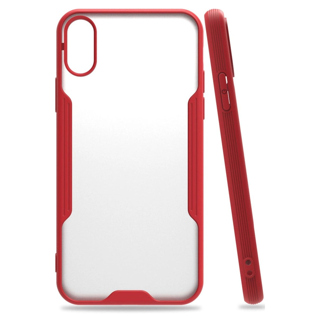 Mey İthalat® iPhone X Kılıf Platin Silikon - Kırmızı