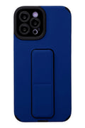 Mey İthalat® iPhone 12 Pro Max Kılıf Mega Standlı Silikon - Mavi