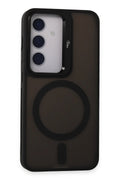 Mey İthalat® Samsung Galaxy S24 Flet Lens Magsafe Kapak - Siyah