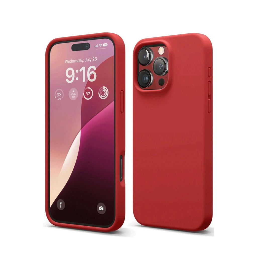 Mey İthalat® iPhone 16 Pro Max Kılıf First Silikon - Kırmızı