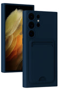 Mey İthalat® Samsung Galaxy S24 Ultra Kılıf Kelvin Kartvizitli Silikon - Lacivert