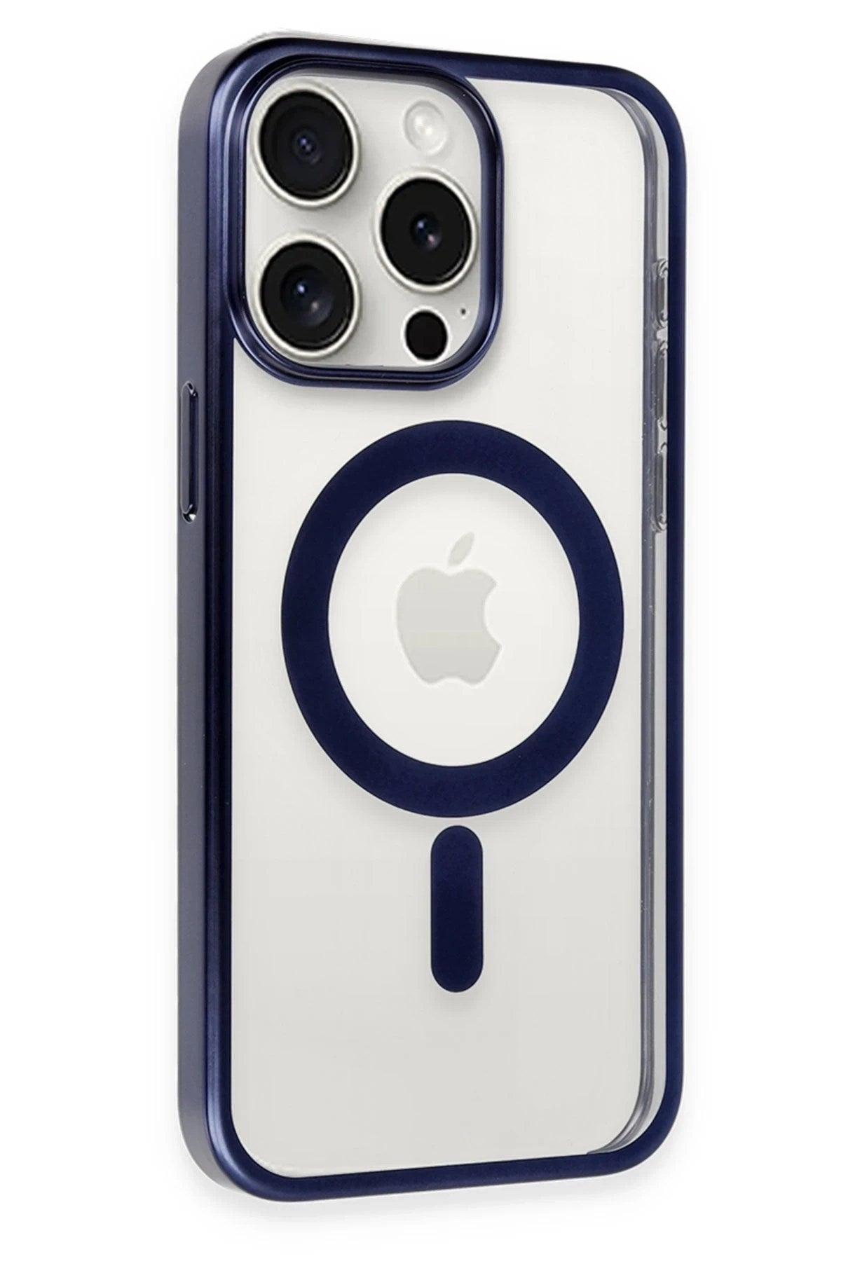 Mey İthalat® iPhone 15 Pro Kılıf Erozi Magsafe Kapak - Lacivert