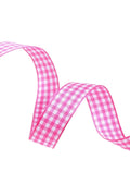 Tafta Ekoseli Kurdele 25 Mm Pembe 1 Metre