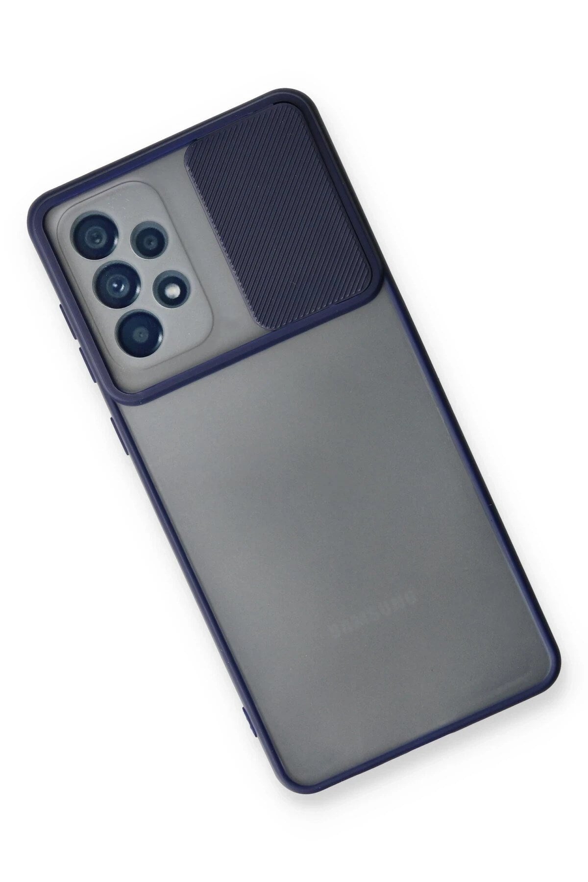Mey İthalat® Samsung Galaxy A53 5G Kılıf Palm Buzlu Kamera Sürgülü Silikon - Lacivert