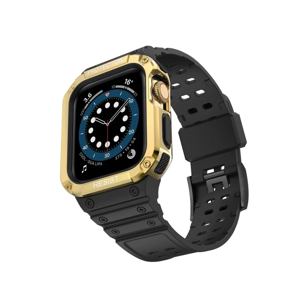 Mey İthalat® Watch 42mm KR401 Silikon Kordon - Siyah-Gold
