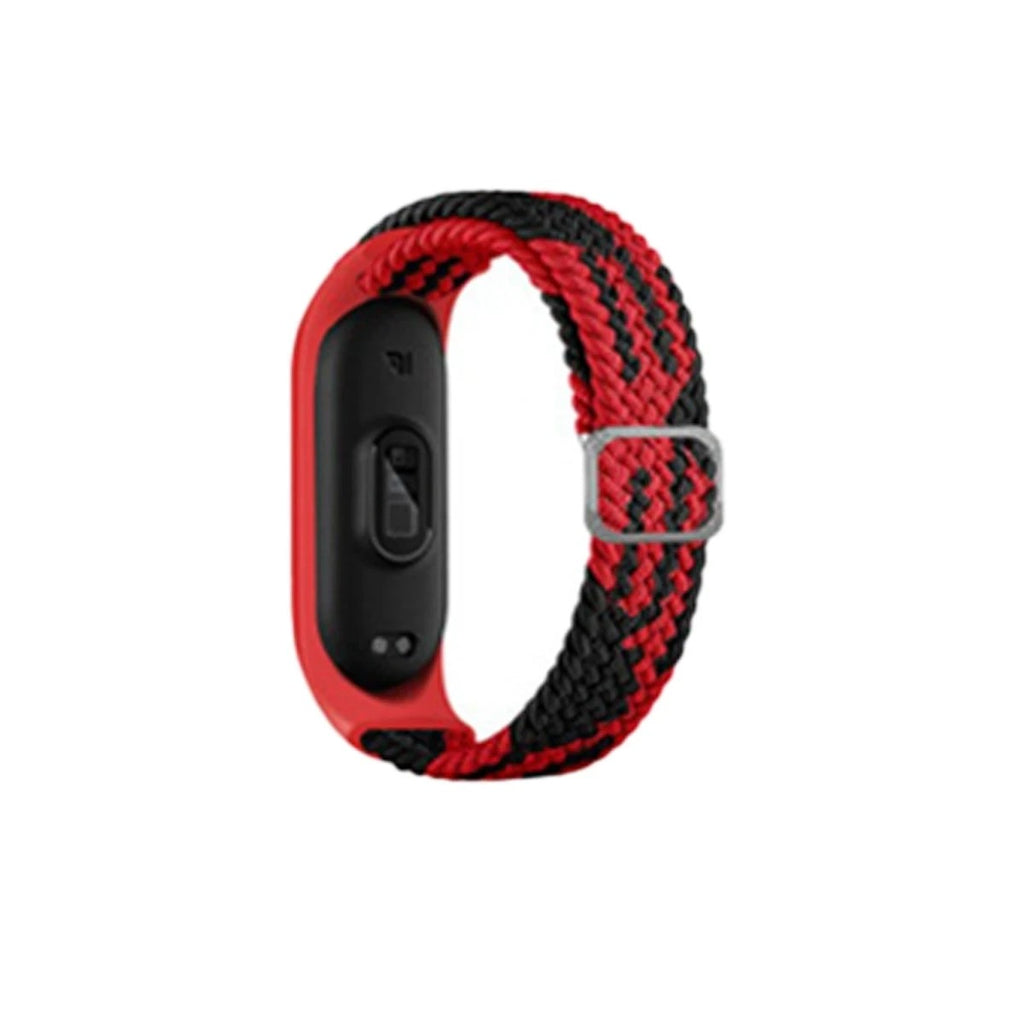 Mey İthalat® Mi Band 7 Star Kordon - Kırmızı-Siyah