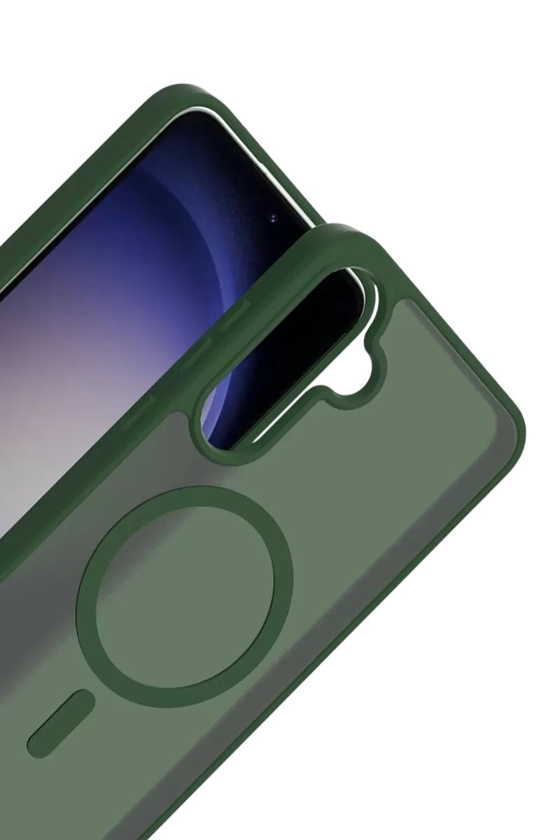 Mey İthalat® Samsung Galaxy S25 FE Jota Magsafe Kapak - Koyu Yeşil